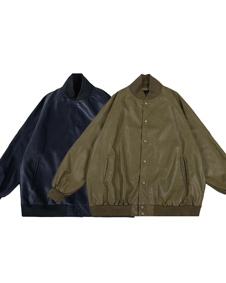 The Ridgepoint Varsity PU Leather Jacket