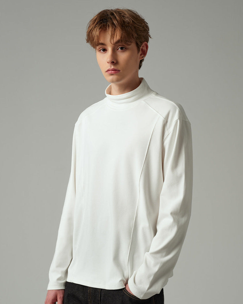 Jersey Evershade de canalé y semicuello alto