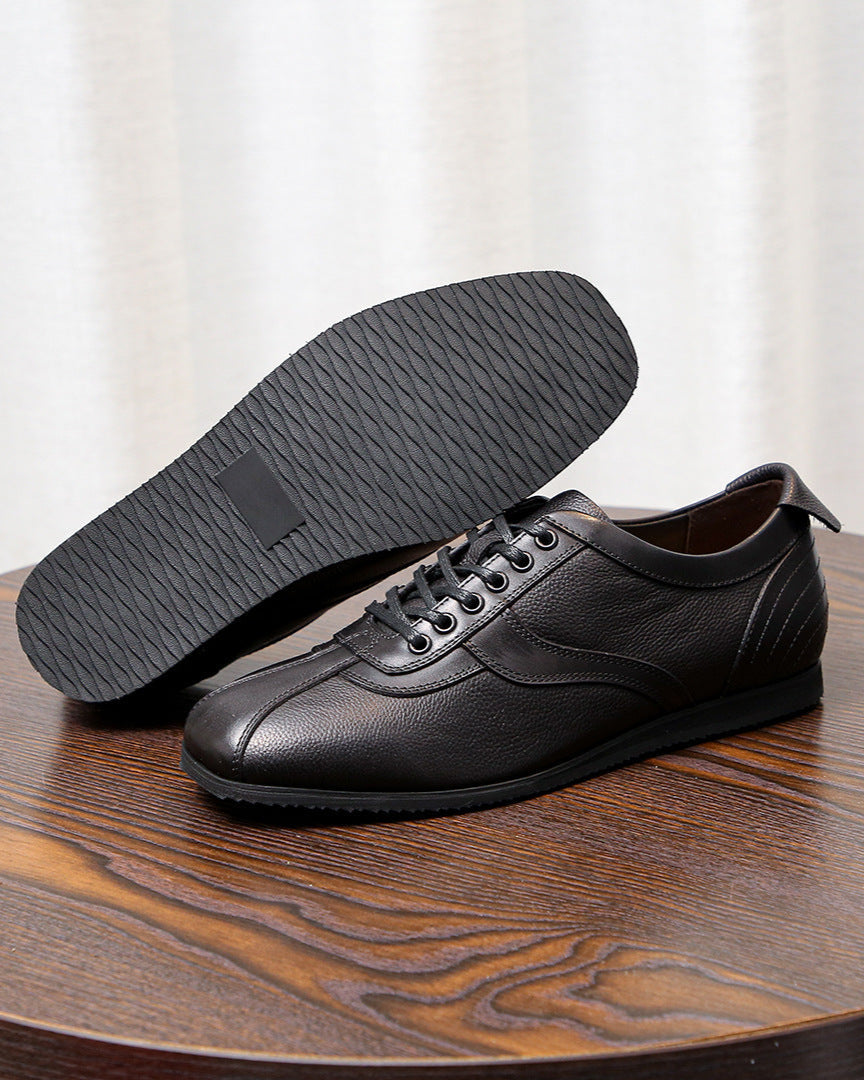Zapatilla baja Executive de piel