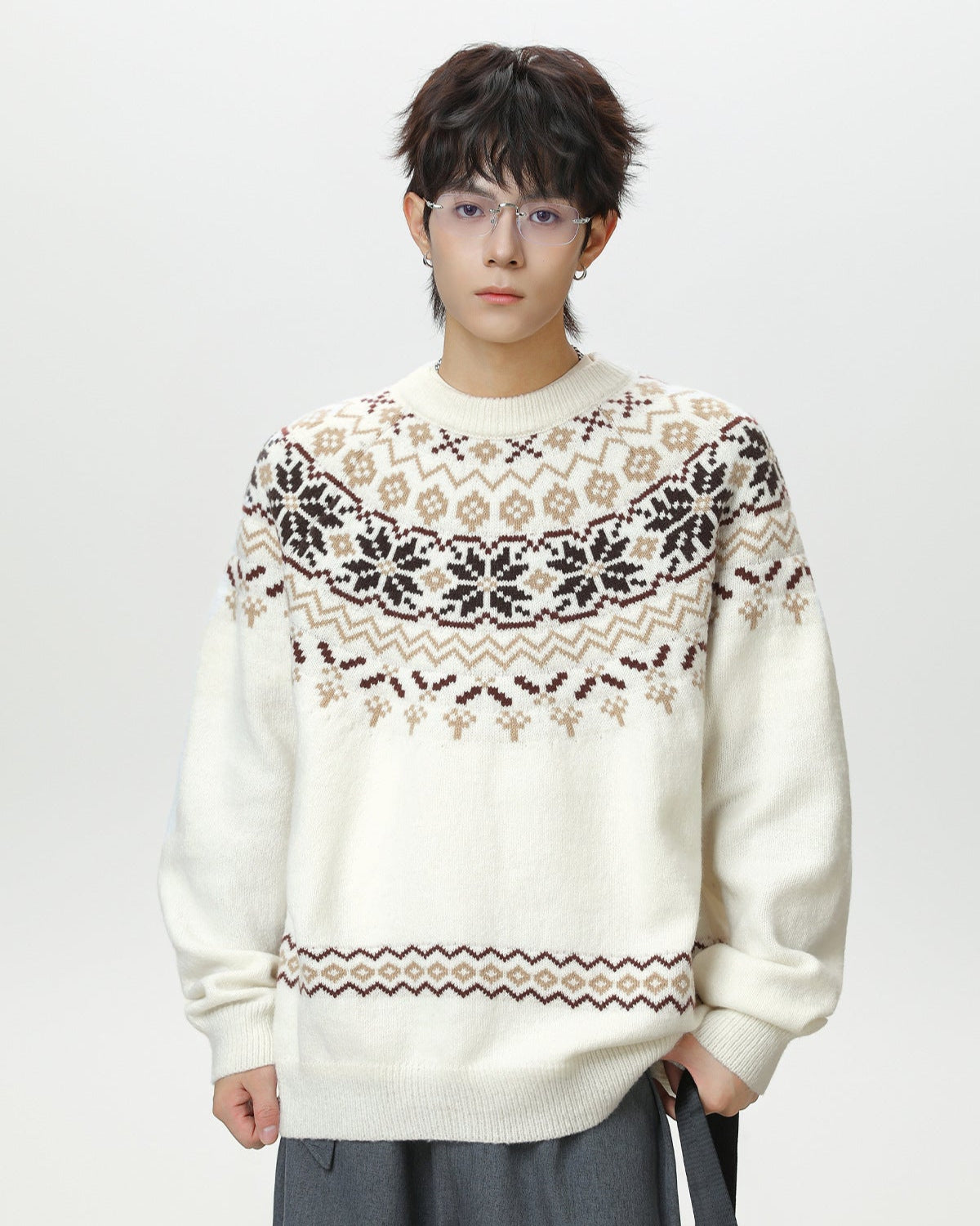 Jersey de punto con cuello redondo Nordic Heritage