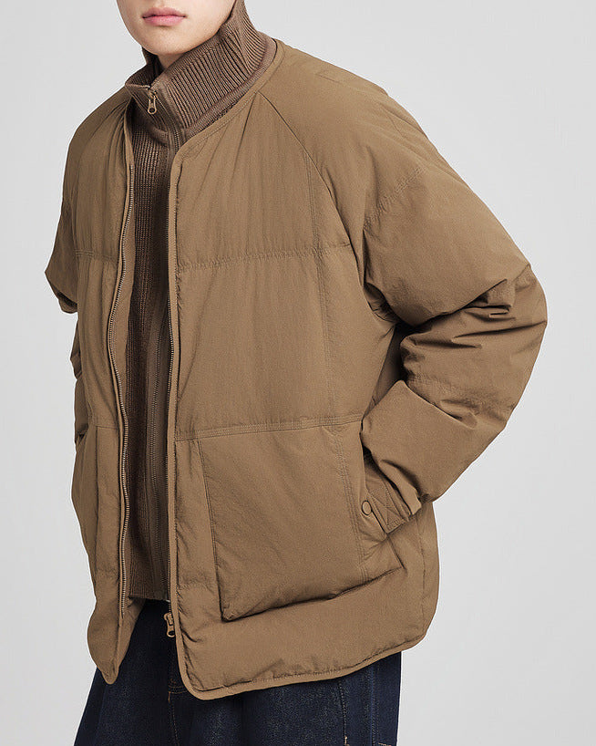 Double Placket Patchwork Down takki