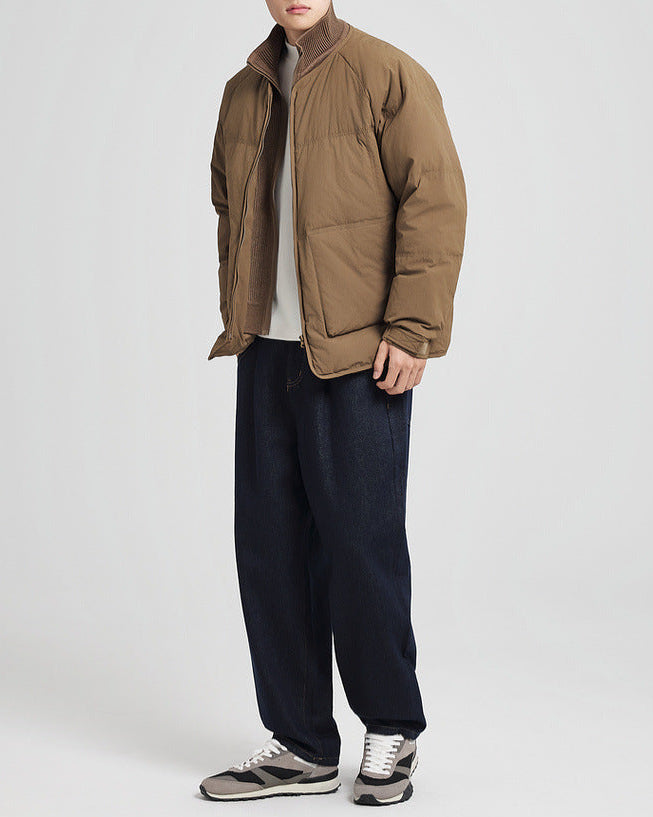 Double Placket Patchwork Down takki