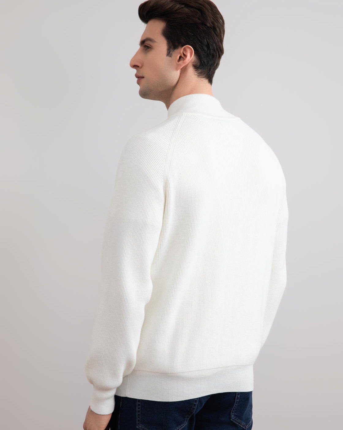 Panama English Rib Full Zip Cardigan