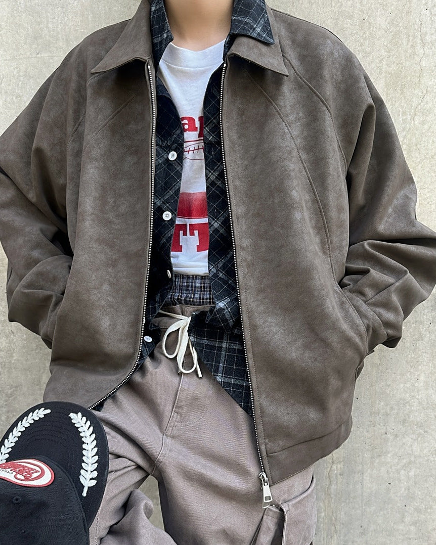 The Rothmere Retro Matte PU Leather Motorcycle Jacket