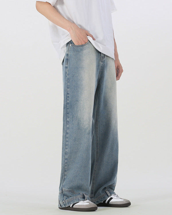 Reverse Edge Wide-Leg Jeans