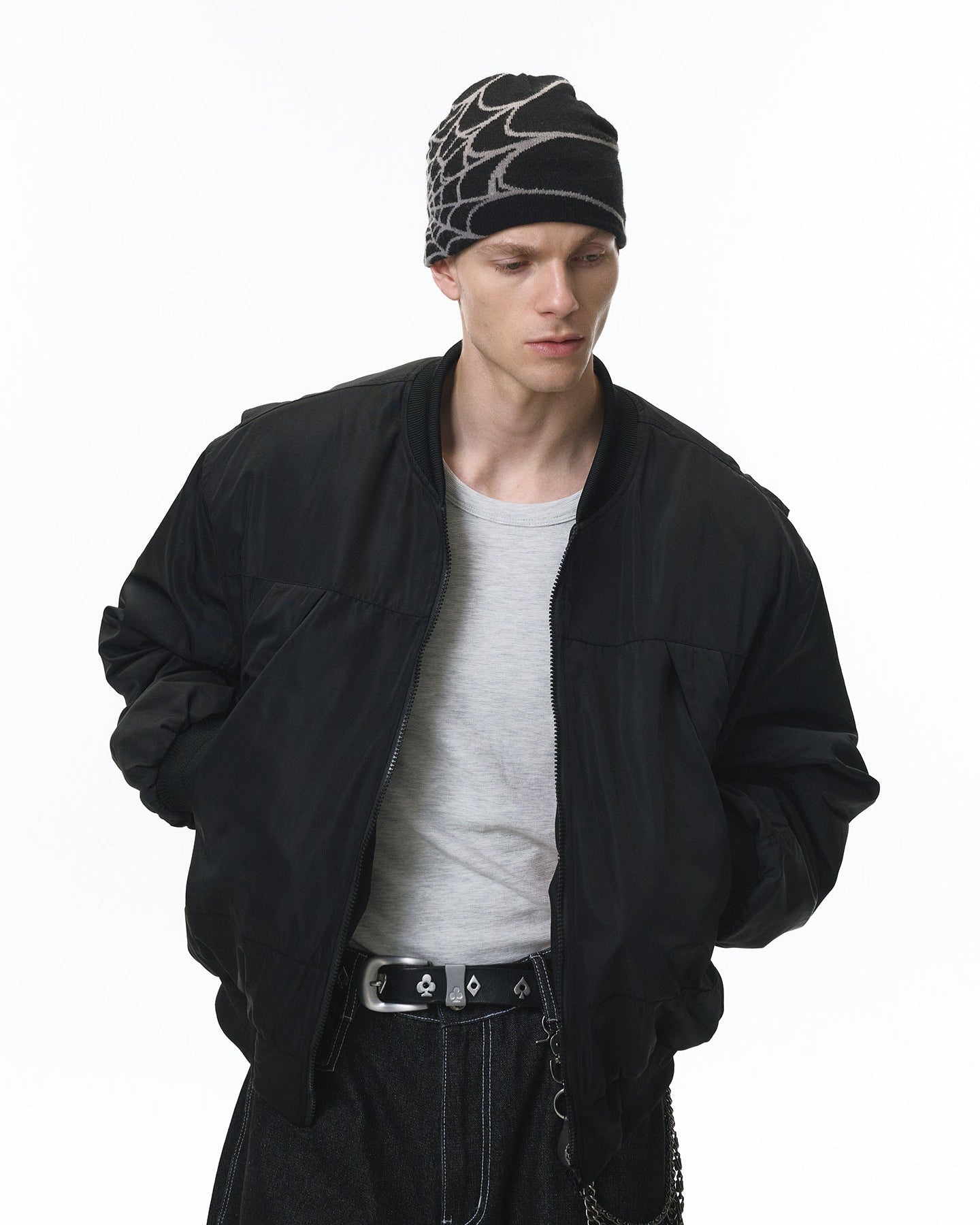 Irrotettava Faux Baseball-takki