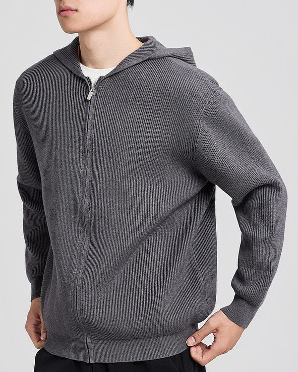 La veste Langston en maille à capuchon en cardigan