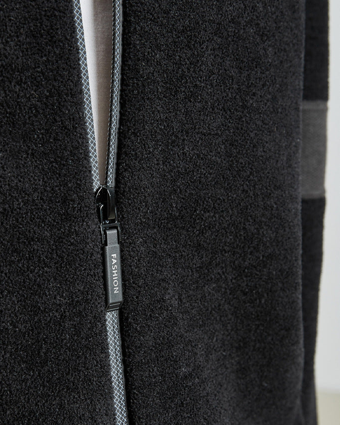 La veste tricotée Mo Maike Contrast Color Baseball Collar