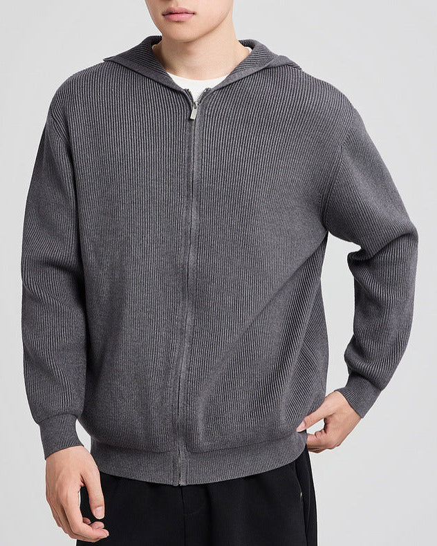 La veste Langston en maille à capuchon en cardigan