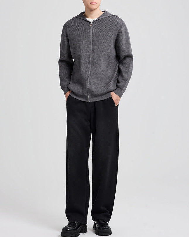 La veste Langston en maille à capuchon en cardigan
