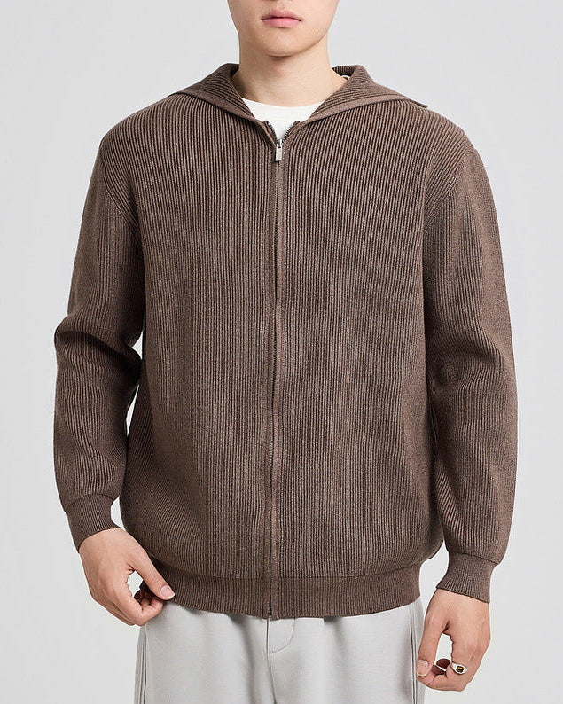 La veste Langston en maille à capuchon en cardigan
