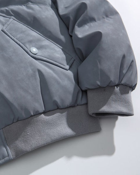 The Aurora Leather-Trim Down Jacket