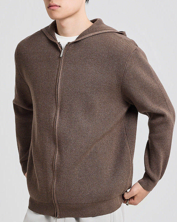 La veste Langston en maille à capuchon en cardigan