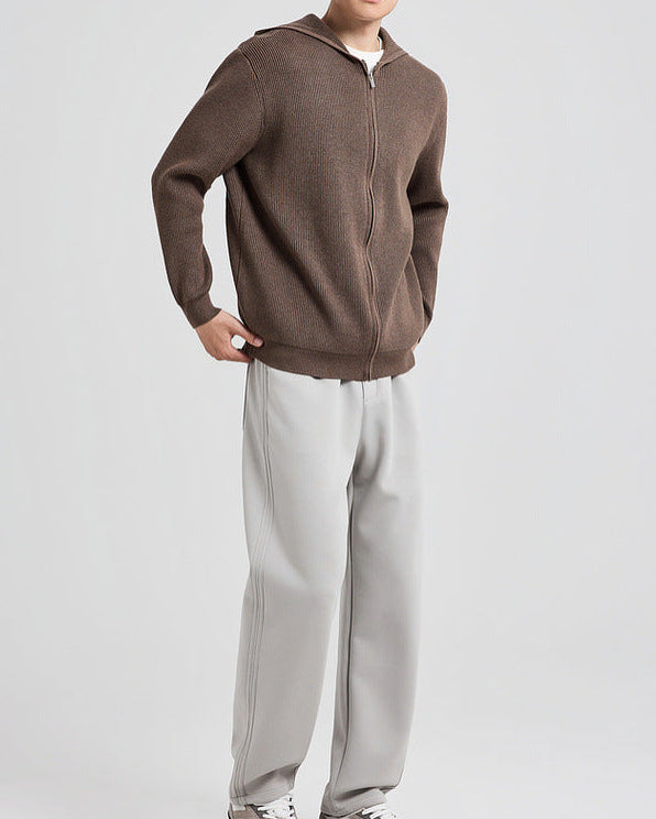 La veste Langston en maille à capuchon en cardigan