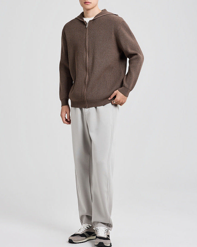 La veste Langston en maille à capuchon en cardigan