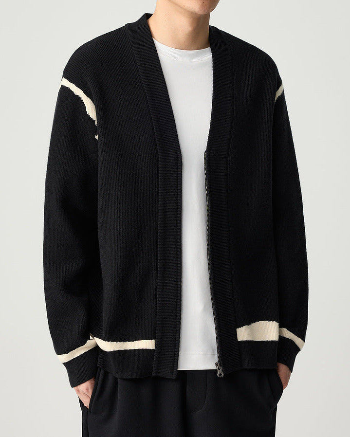 Le cardigan en tricot stylé à col en V Mo Maike 2025