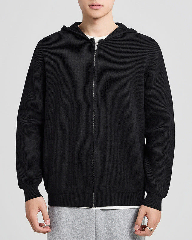 La veste Langston en maille à capuchon en cardigan