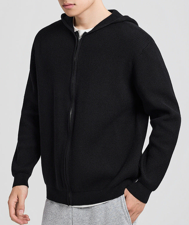 La veste Langston en maille à capuchon en cardigan
