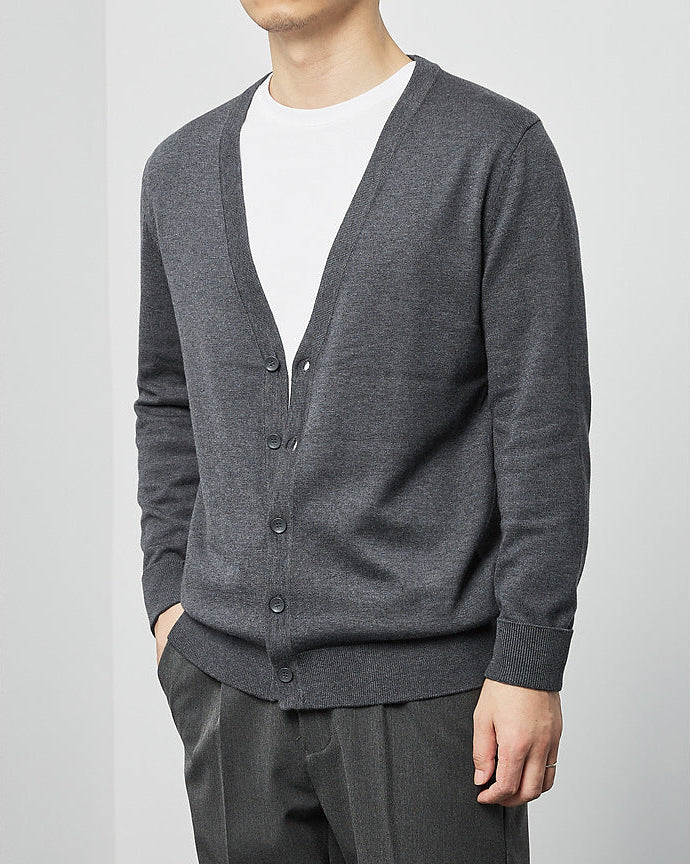 Le cardigan en tricot Mimaike Essential à col en V