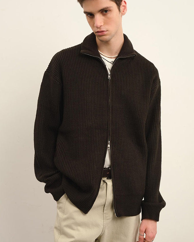 Le cardigan en tricot nervuré Arcline