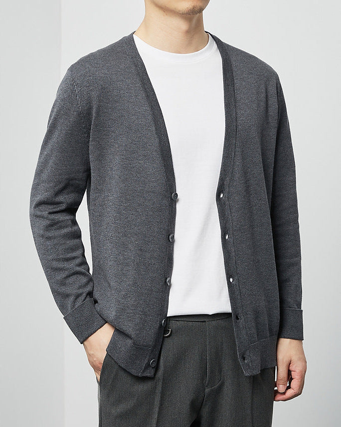 Le cardigan en tricot Mimaike Essential à col en V