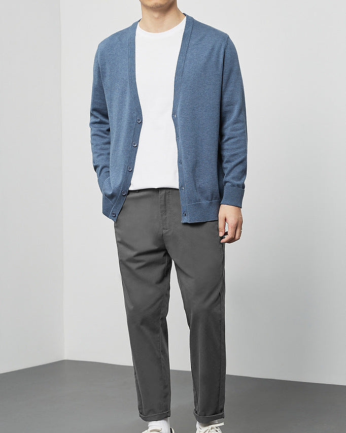 Le cardigan en tricot Mimaike Essential à col en V