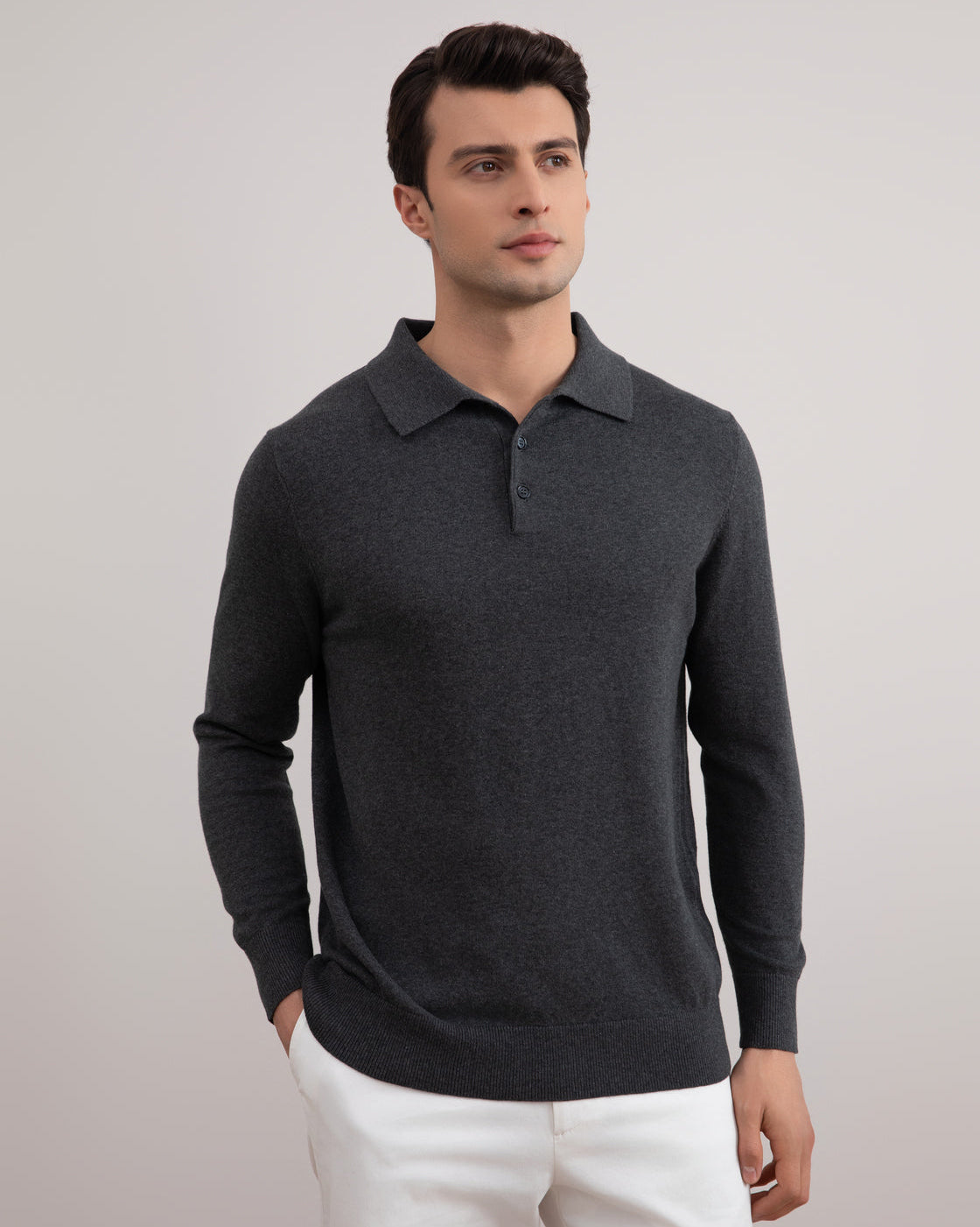 Polo classique charbon