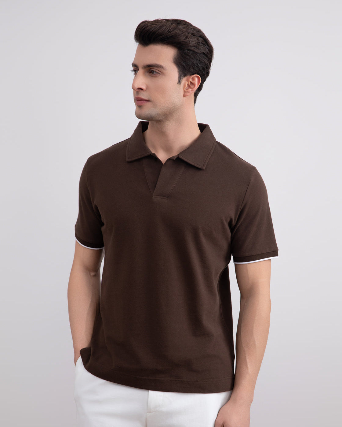 Polo ouvert Brown Cruise