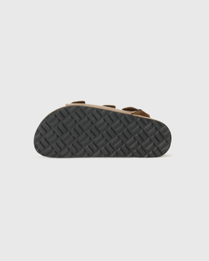 Sandales en cuir ajustables avec sangle arrière - beige