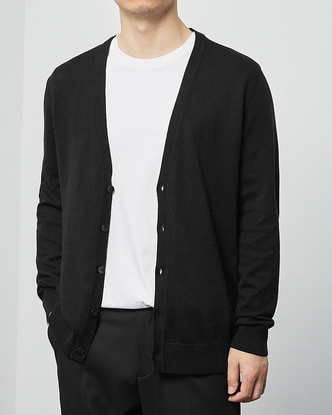 Le cardigan en tricot Mimaike Essential à col en V