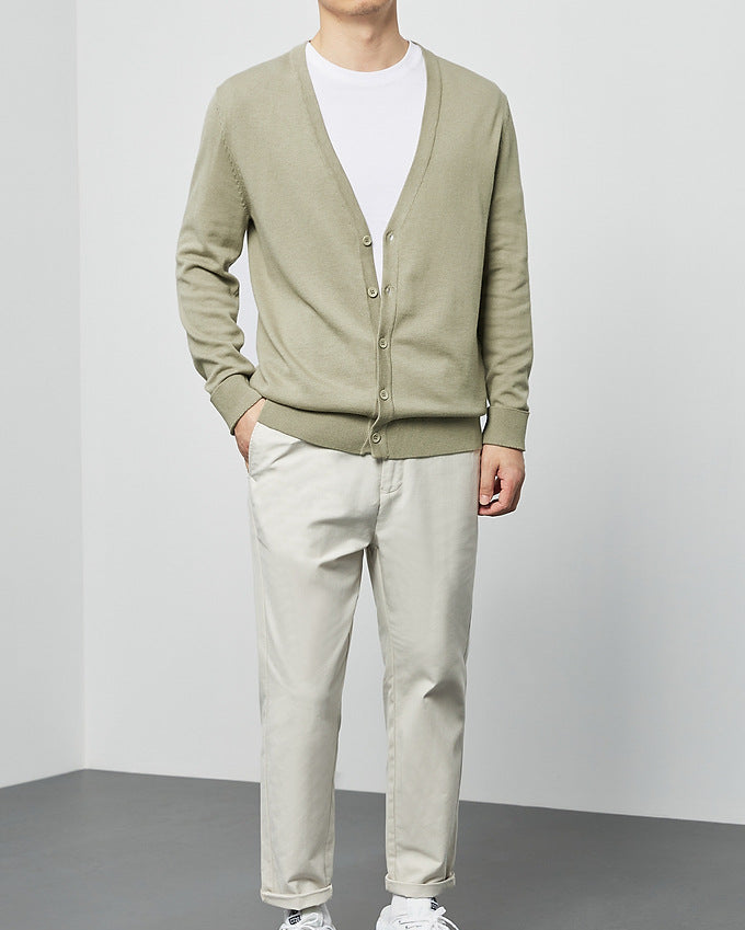 Le cardigan en tricot Mimaike Essential à col en V