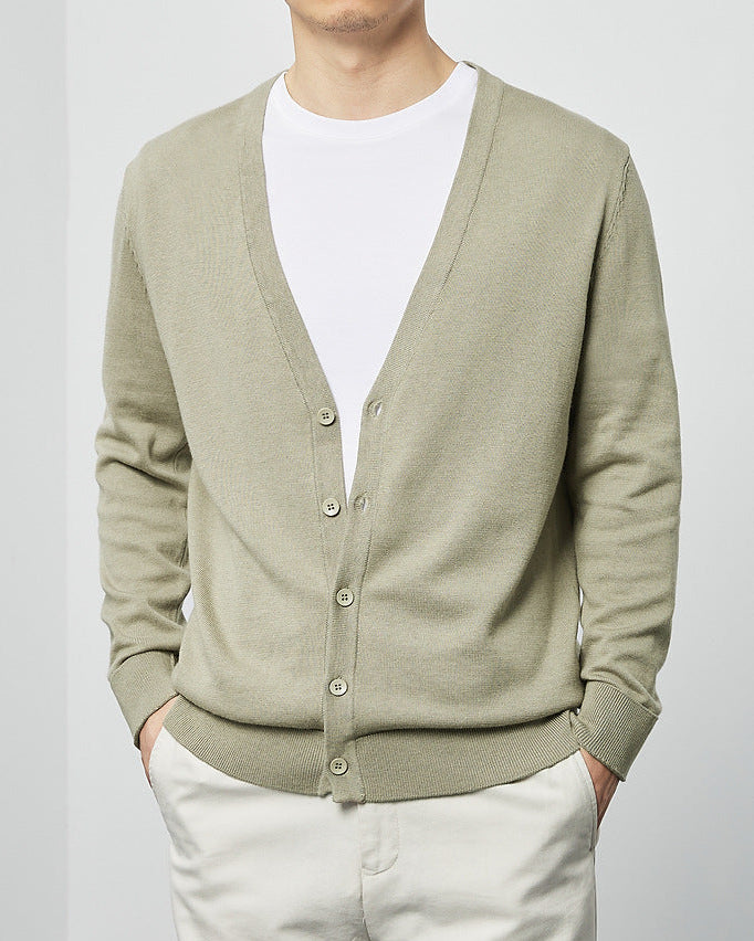Le cardigan en tricot Mimaike Essential à col en V