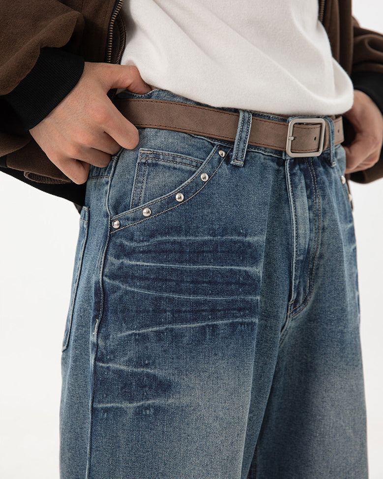 Le jean droit Rivet Fade