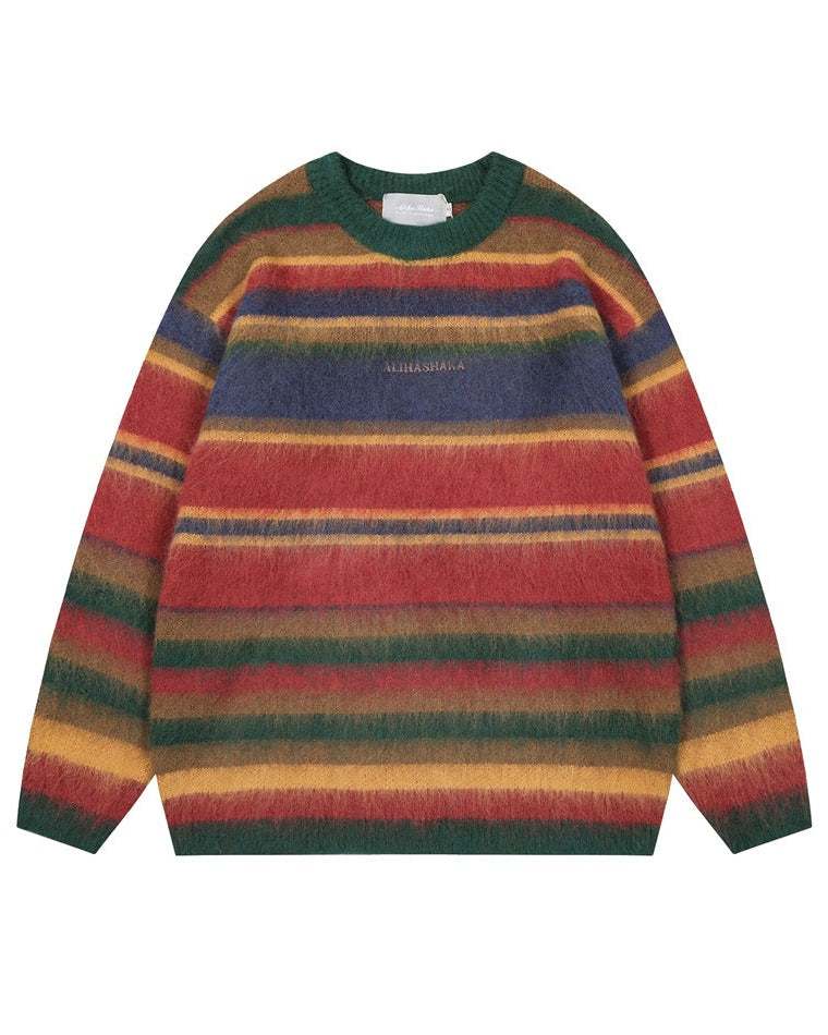 The Ridgeway Striped Knit Pullover Sweater