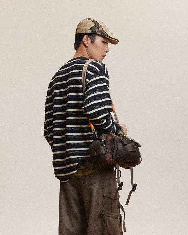 The Driftcrest Striped Top Round Neck Pullover Sweater