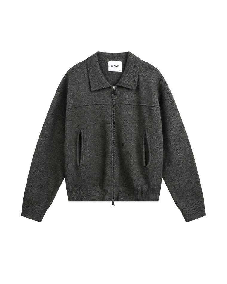 La veste Halden en tricot zippée