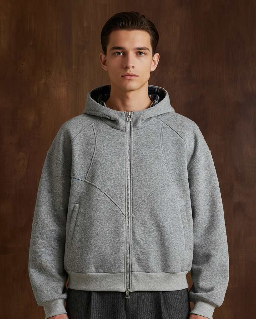 The Bluebird Plaid Patchwork Hooded Jacket