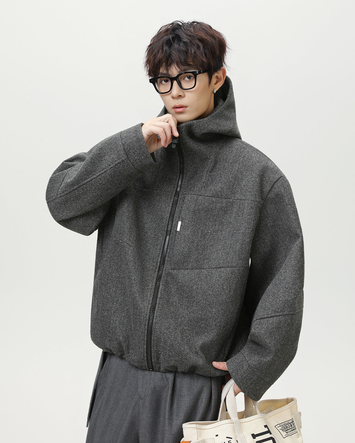 The Structured Wool Split Hoodie