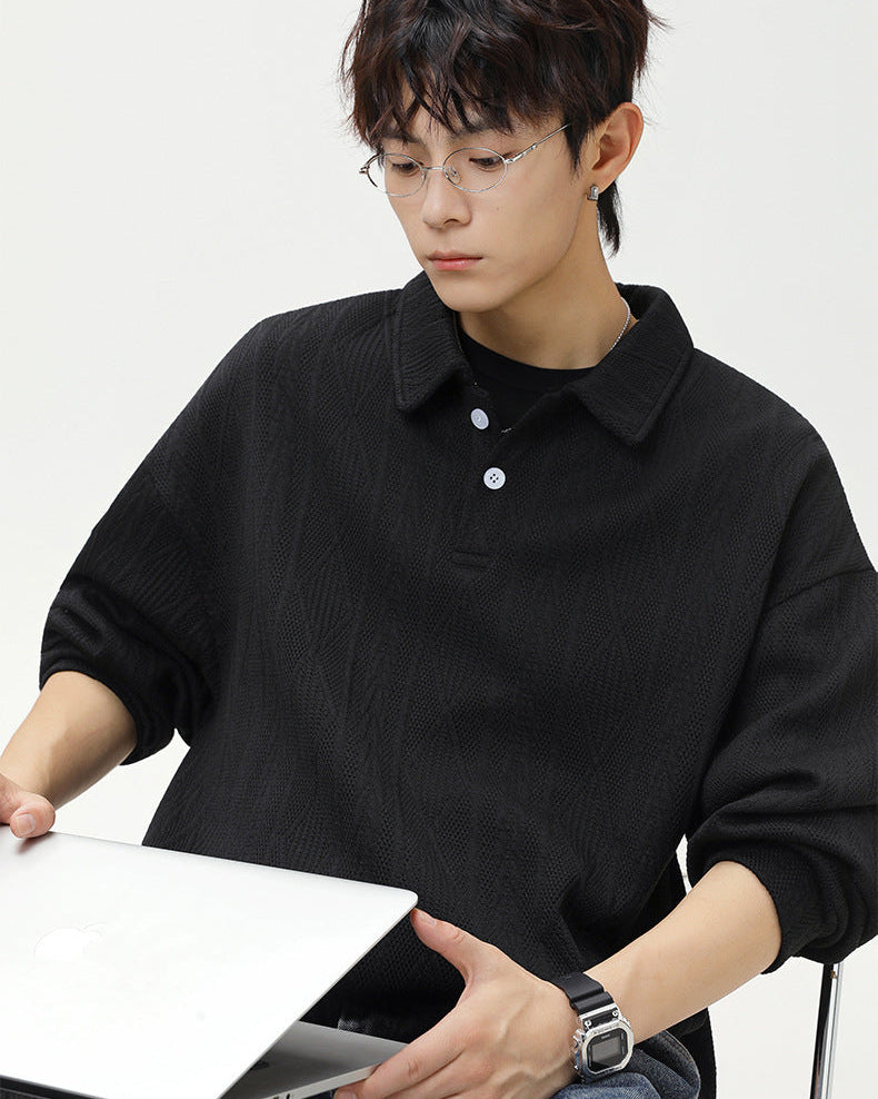 The Heritage - Pull polo en jacquard