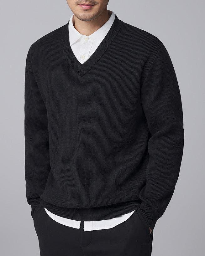 The Vertical Weave V-Neck Sweater (Pull à col en V)