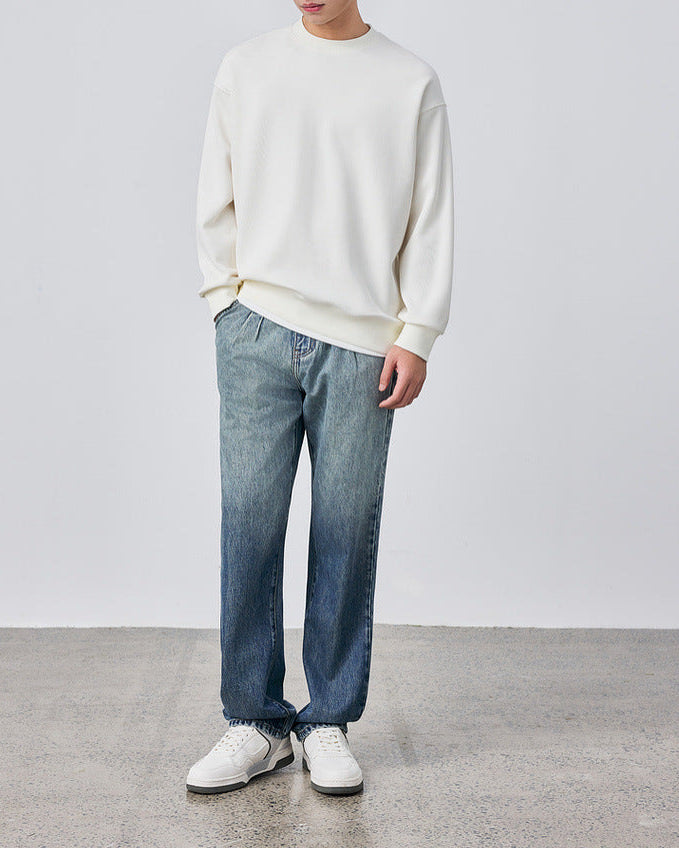 The Momeike Dual-Layer Waffle Knit Sweater (Pull en tricot gaufré à deux couches)