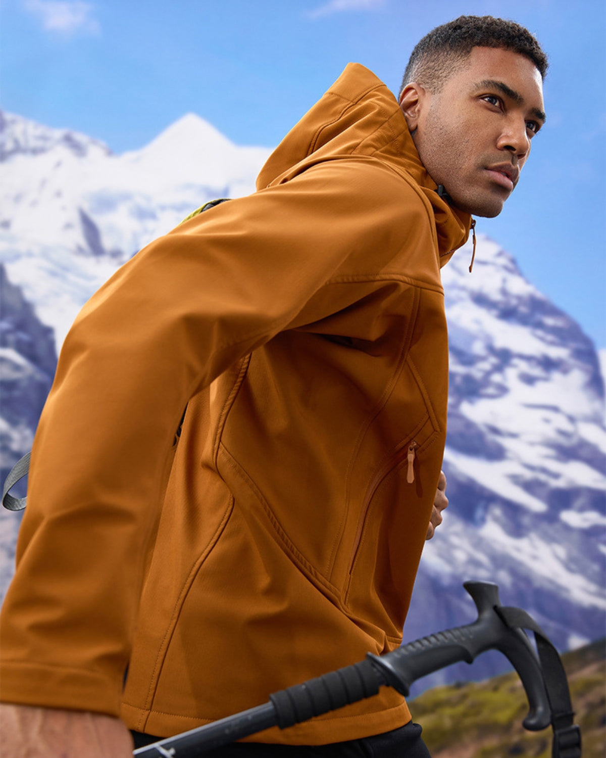 Veste coupe-vent isolée, imperméable et à capuche
