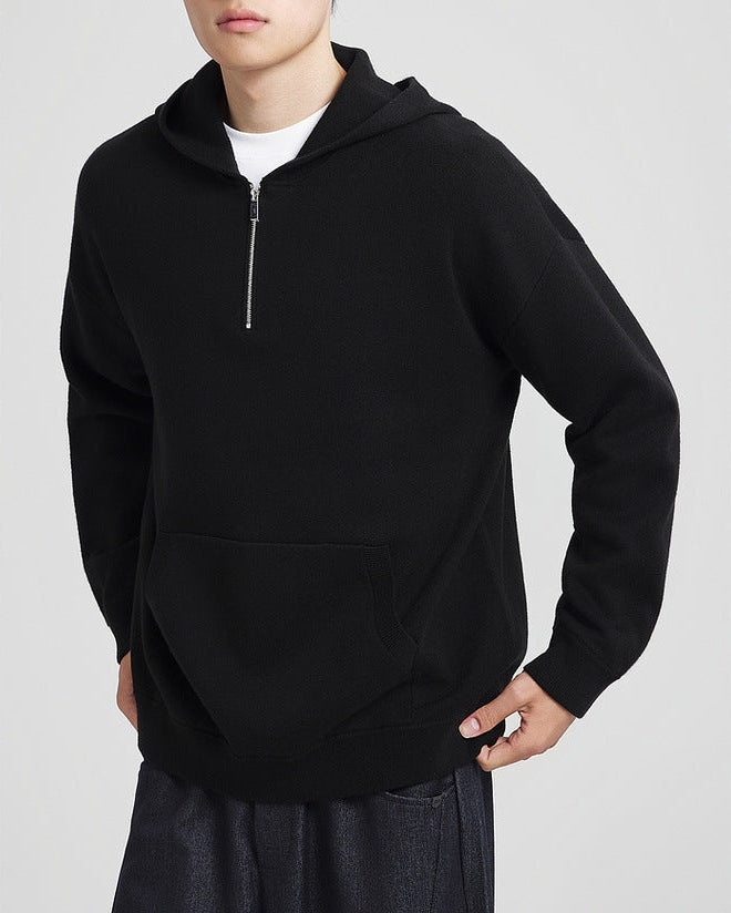 The Half-Zip Hooded Knit Sweater