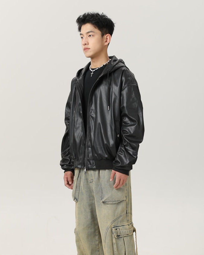 The Ravine Storm PU Hooded Jacket