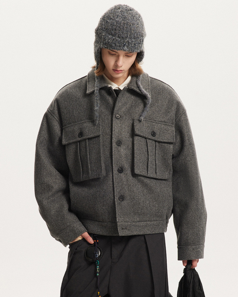 Veste à poche utilitaire surdimensionnée