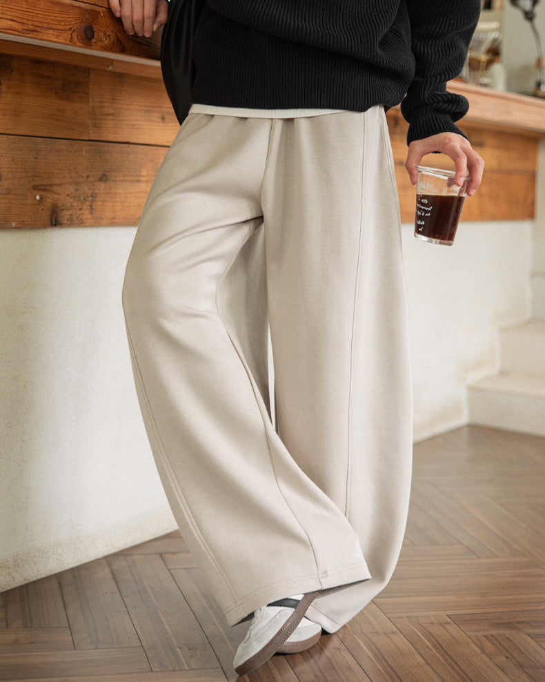 Pantalon de survêtement à jambes larges et à coupe décontractée