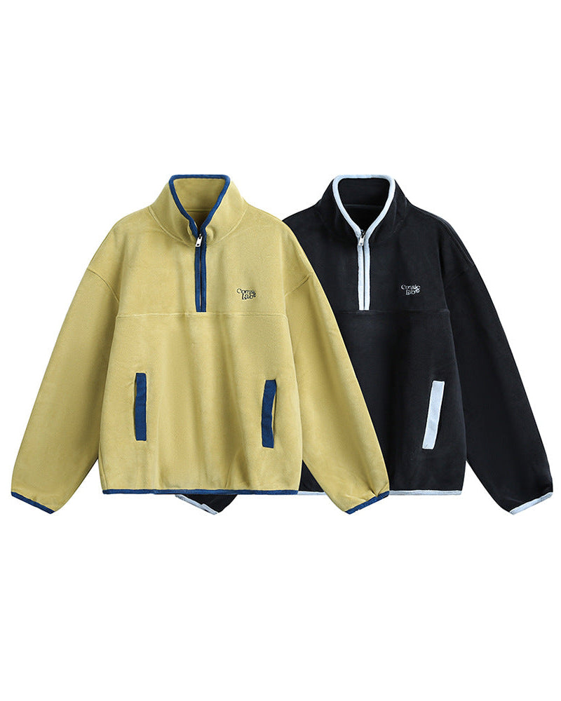 The Northfold - Pull en molleton contrasté