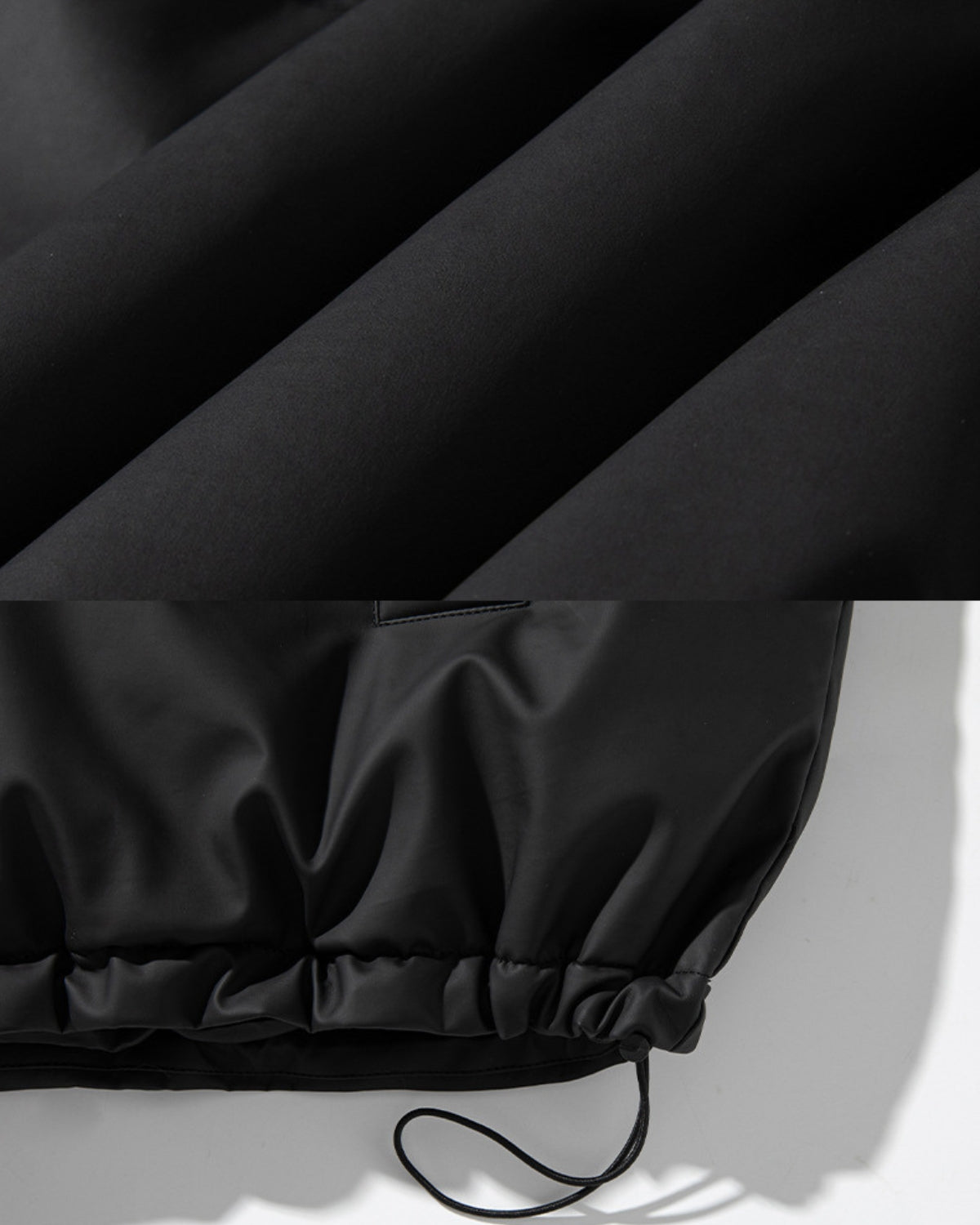 Veste polaire courte à col montant en coton PU