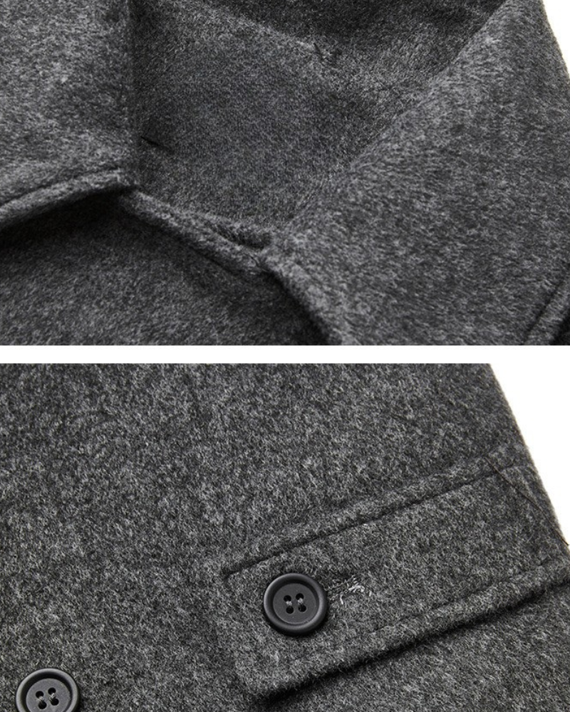 Jaket Wol Saku Asimetris