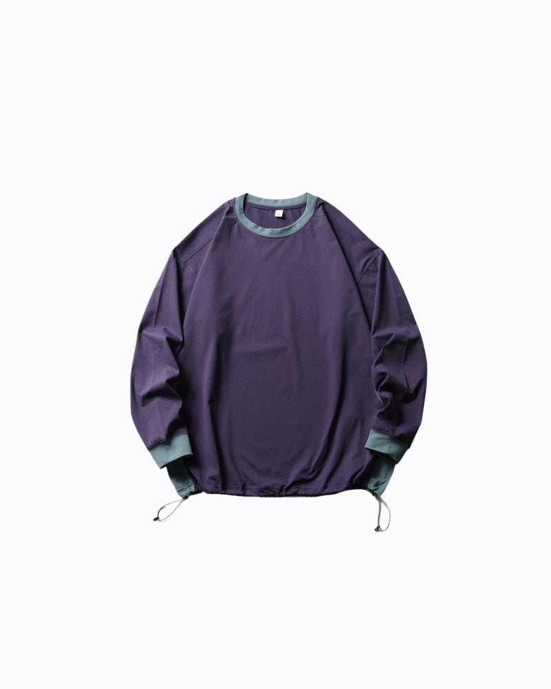 Kaos Lengan Panjang Kinerja Pastel